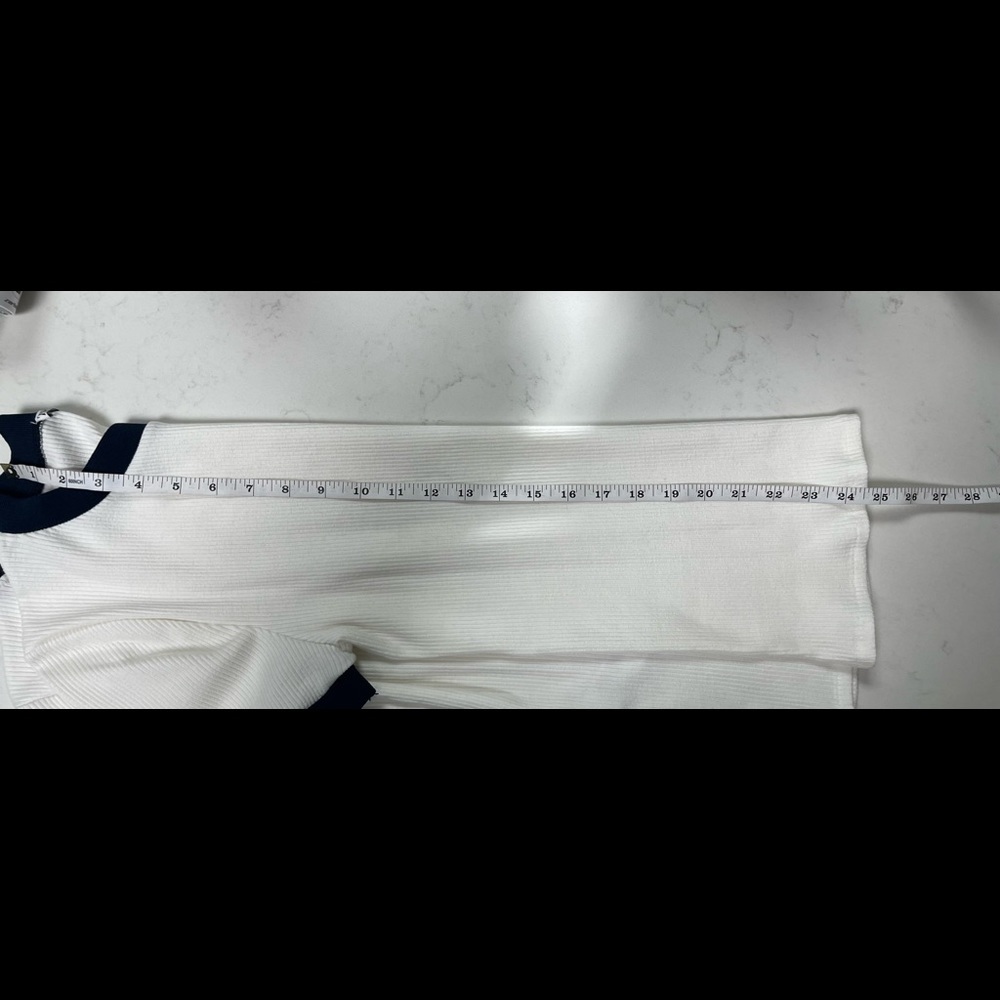 ZARA cotton dress skirt on the straps stripped Sz L & ribbed top combo Sz XL - Picture 13 of 16